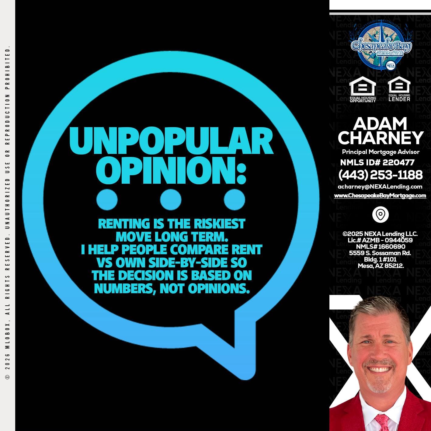 unpopular opinion - Adam Charney -Principal Mortgage Advisor