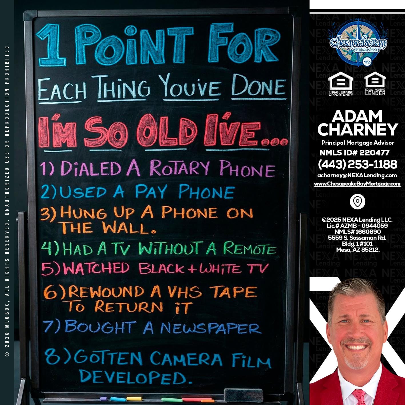 1 point for - Adam Charney -Principal Mortgage Advisor
