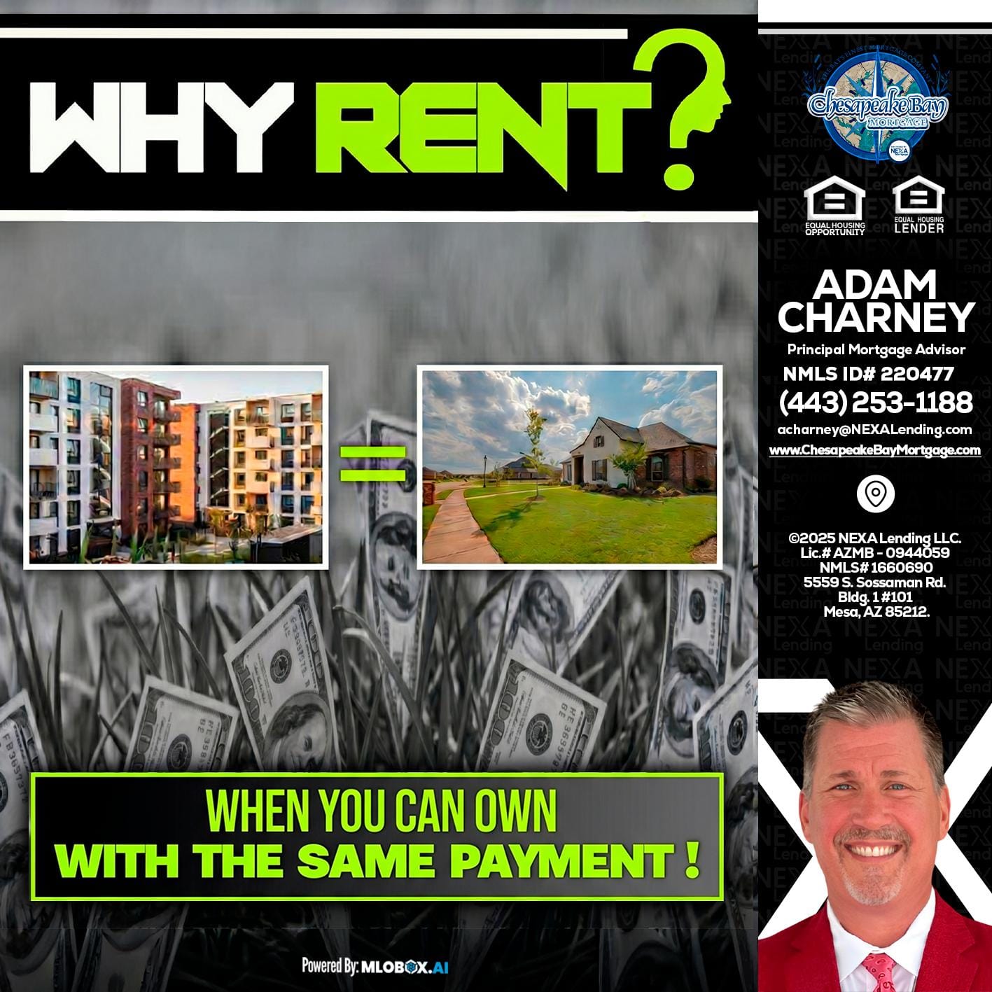 WHY RENT? - Adam Charney -Principal Mortgage Advisor