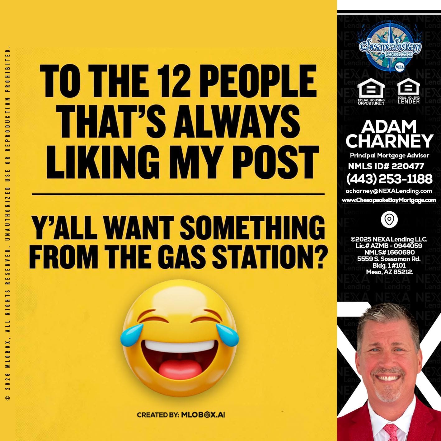 TO THE 12 PEOPLE - Adam Charney -Principal Mortgage Advisor