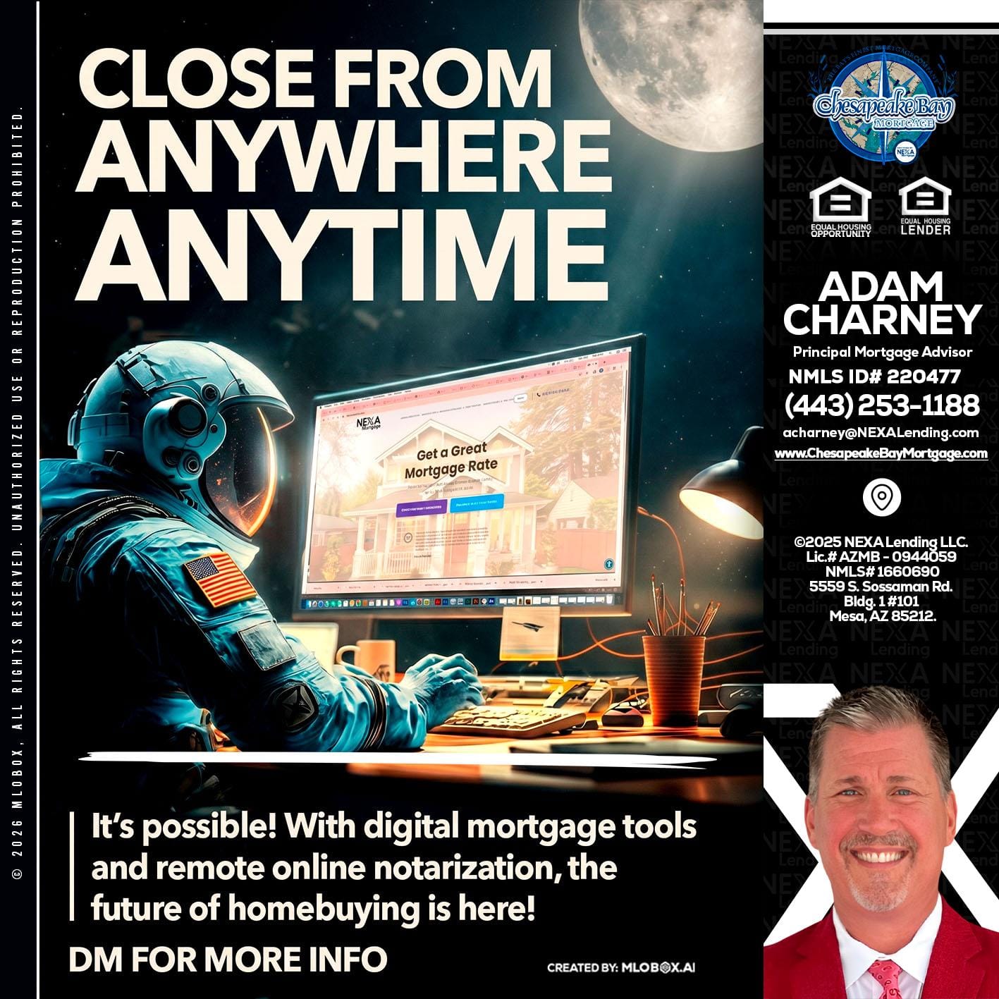 CLOSE FROM - Adam Charney -Principal Mortgage Advisor