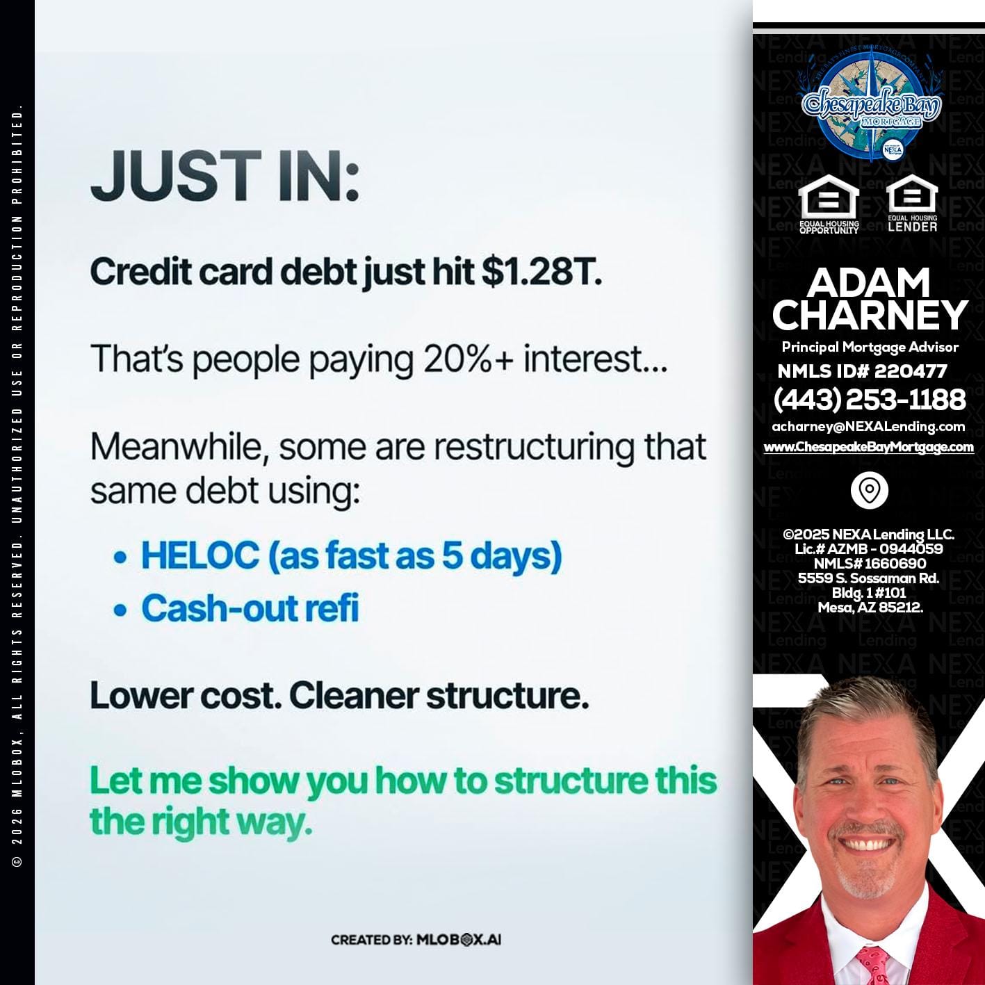 JUST IN - Adam Charney -Principal Mortgage Advisor