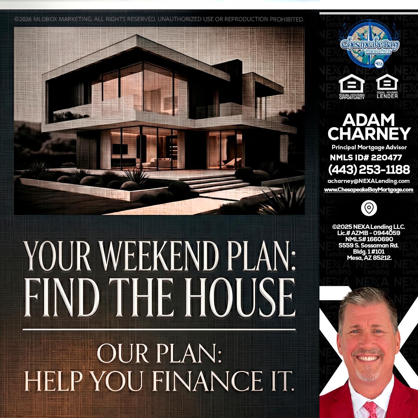 YOUR WEEKEND PLAN - Adam Charney -Principal Mortgage Advisor