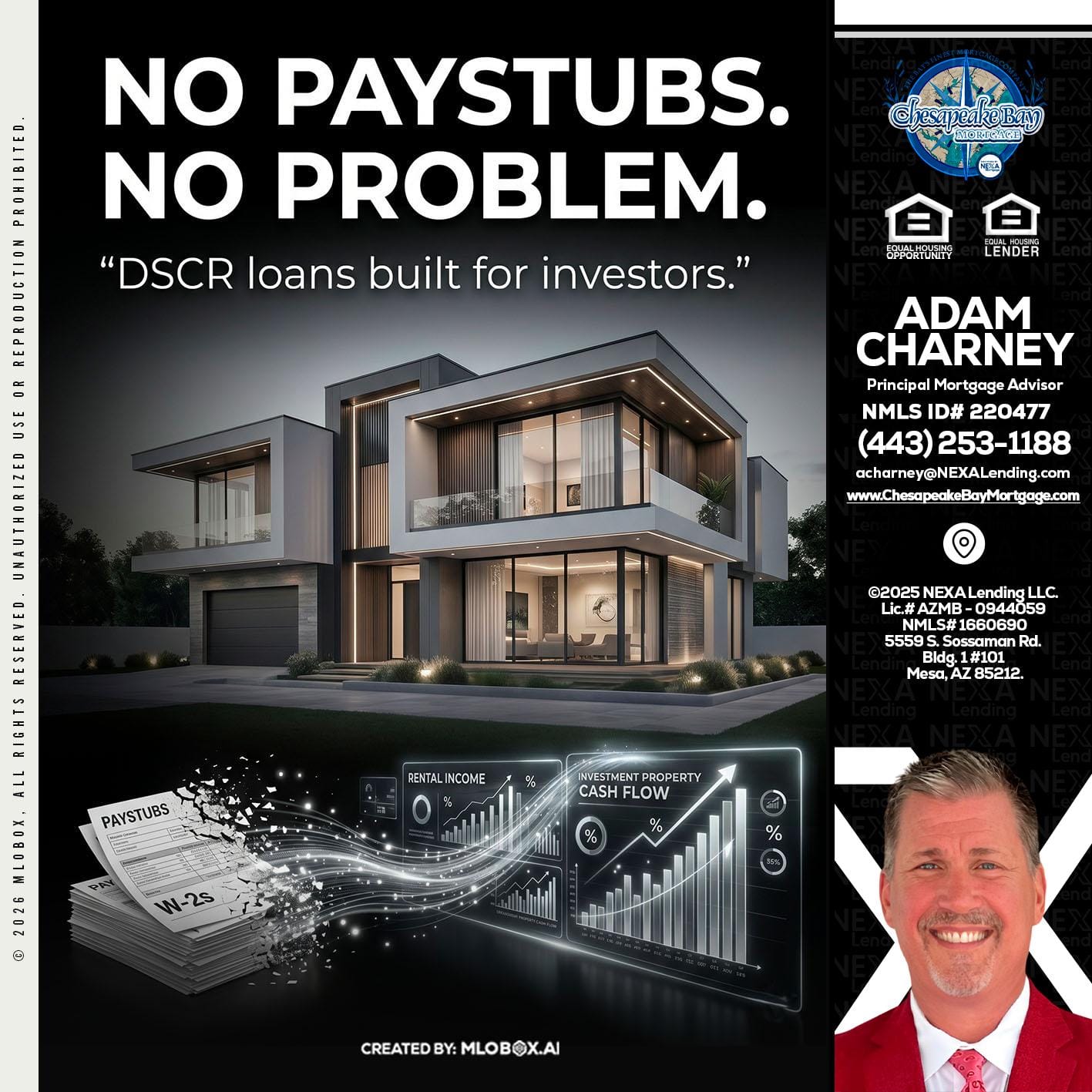no paystub - Adam Charney -Principal Mortgage Advisor