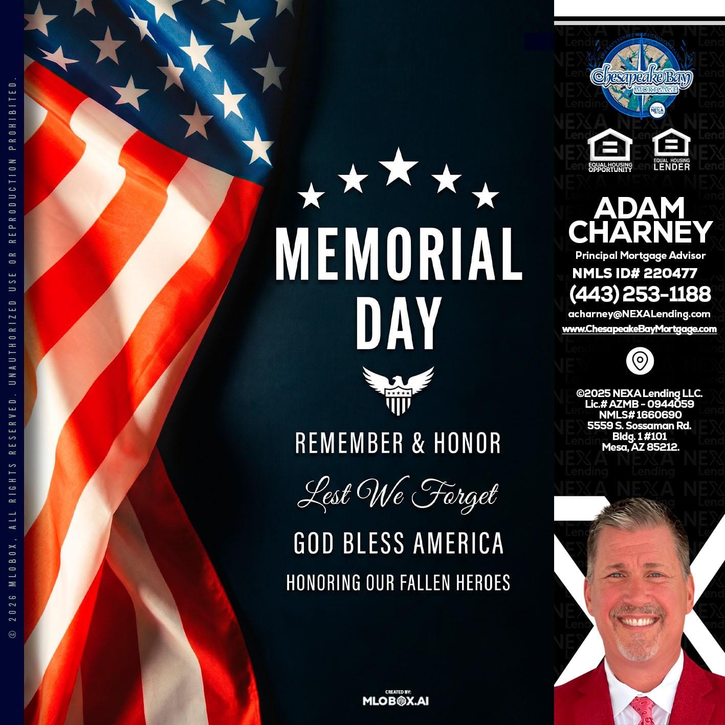 MEMORIAL DAY - Adam Charney -Principal Mortgage Advisor
