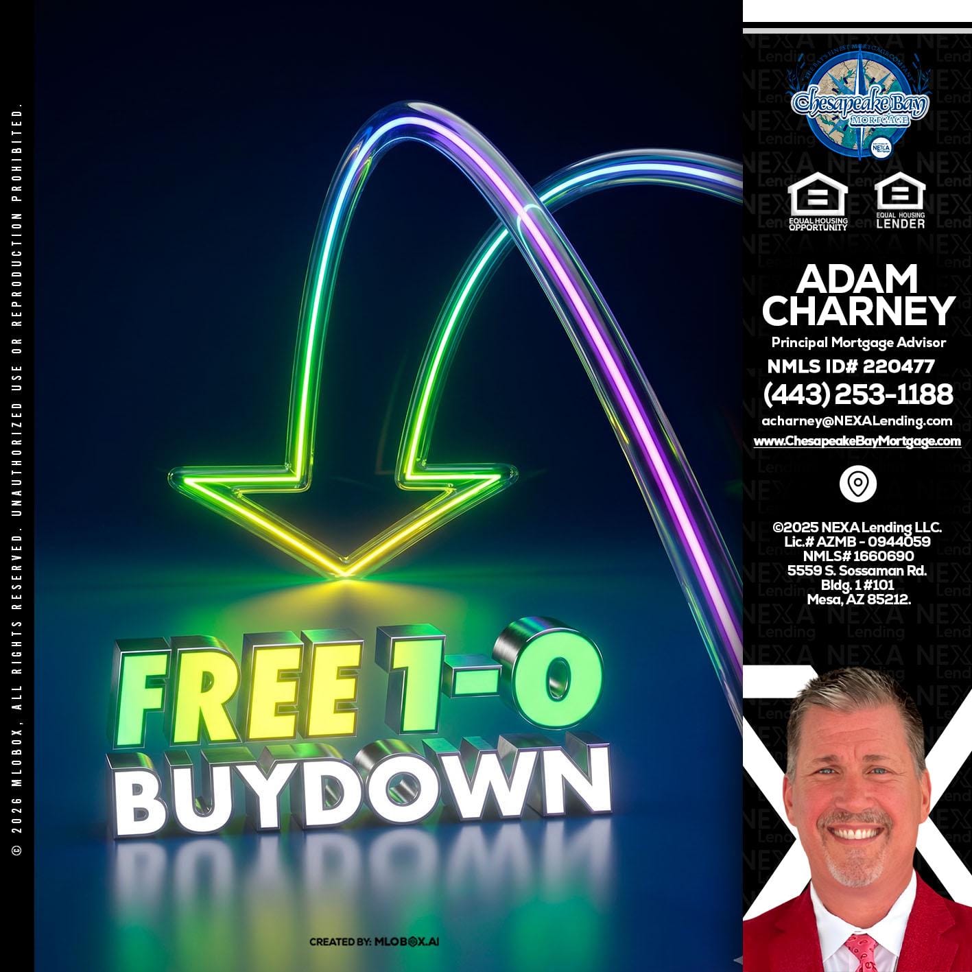 FREE 1-0 BUYDOWN - Adam Charney -Principal Mortgage Advisor