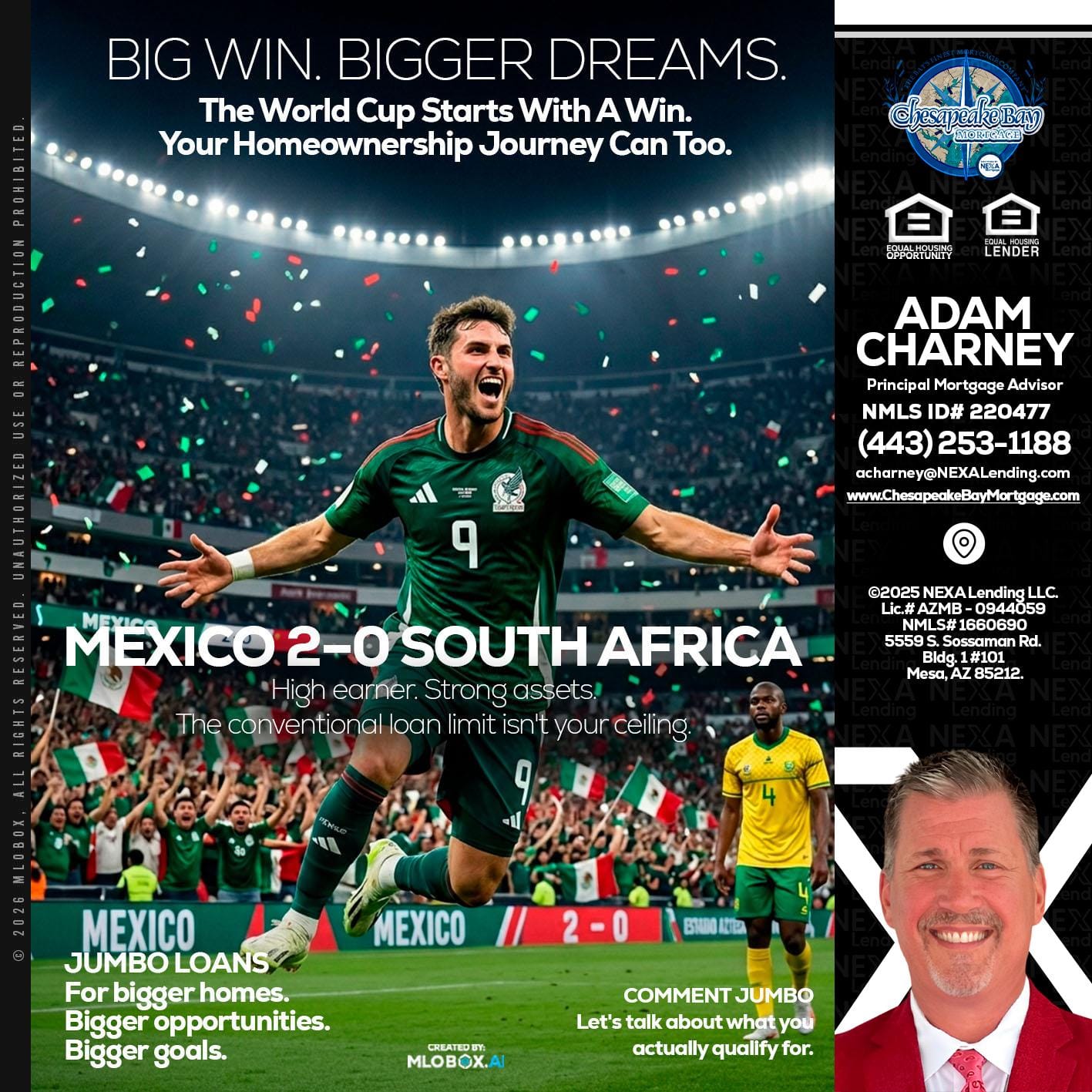 MEXICO 2-0 SOUTH AFRICA - Adam Charney -Principal Mortgage Advisor