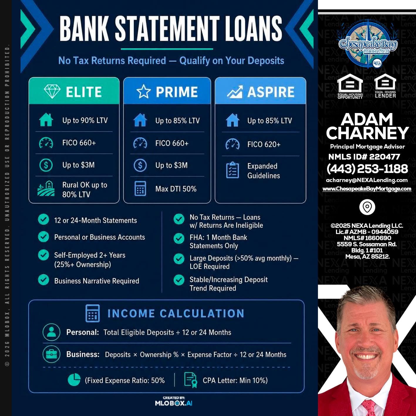 BANK STATEMENT - Adam Charney -Principal Mortgage Advisor