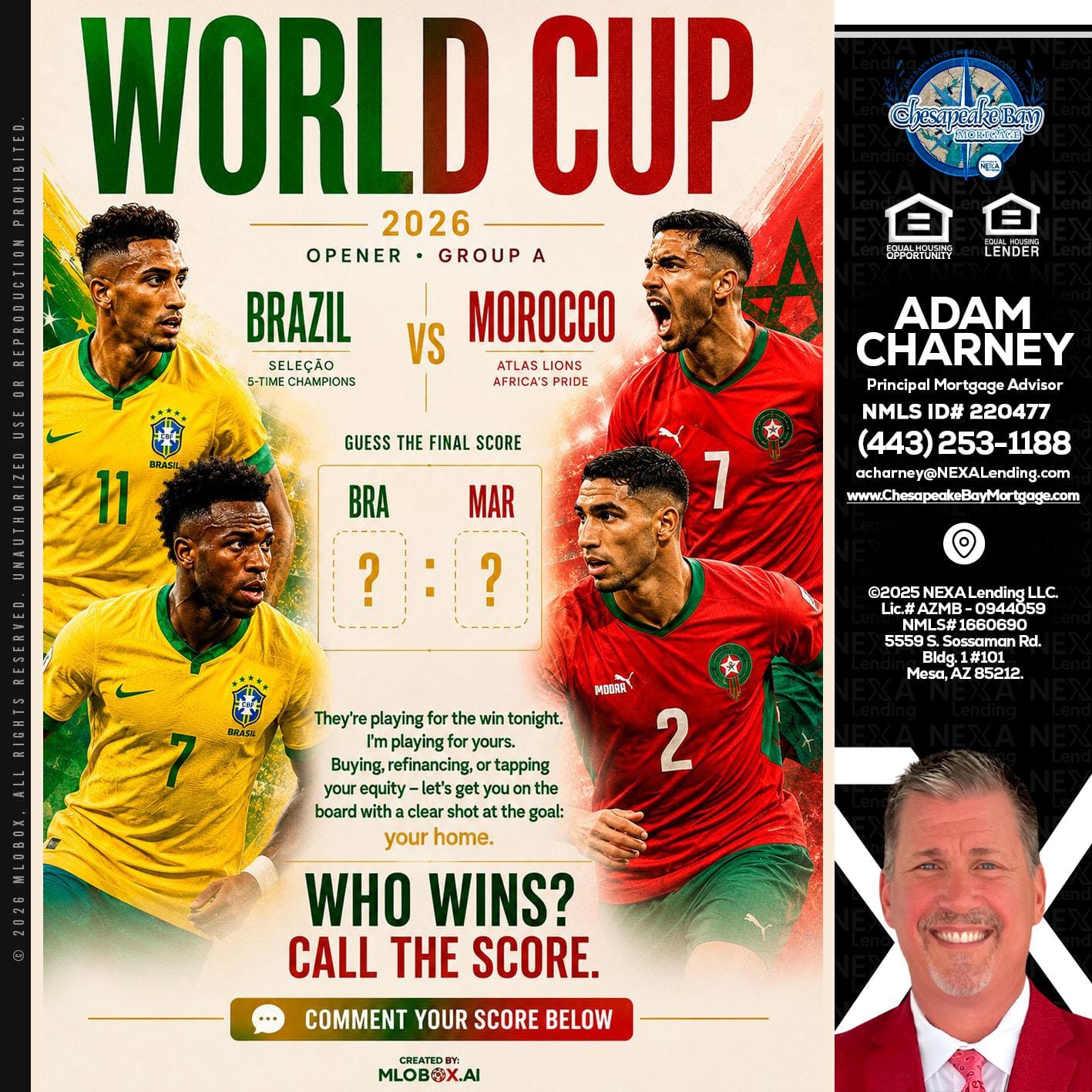 WORLD CUP - Adam Charney -Principal Mortgage Advisor