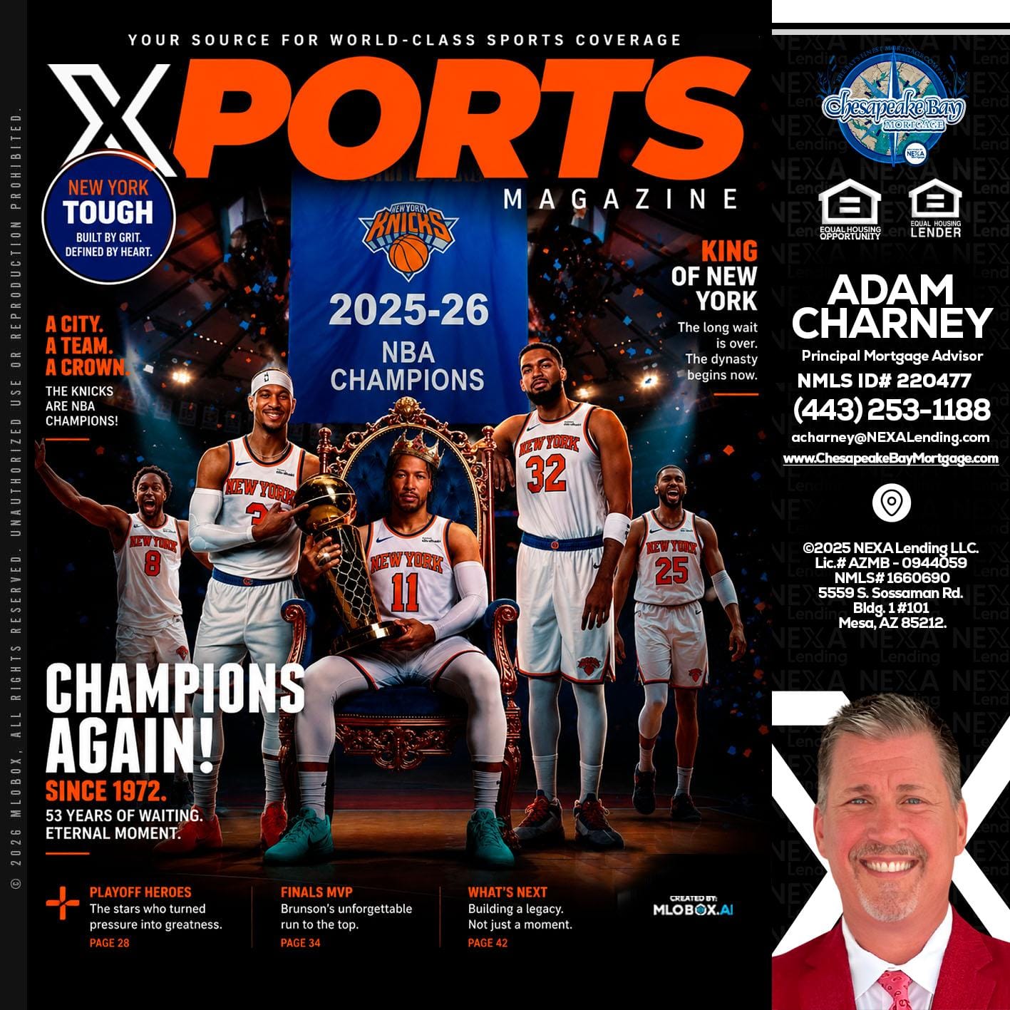 XPORTS MAGAZINE - Adam Charney -Principal Mortgage Advisor
