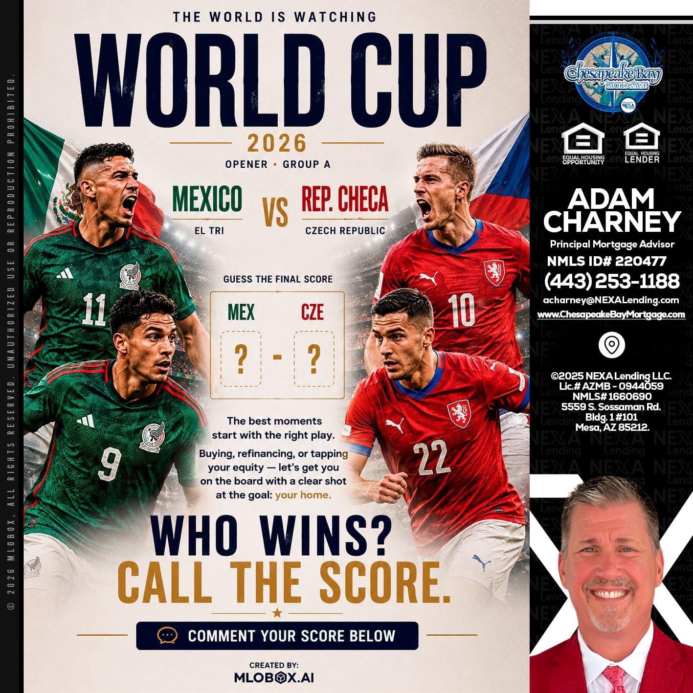 WORLD CUP 2026 - Adam Charney -Principal Mortgage Advisor