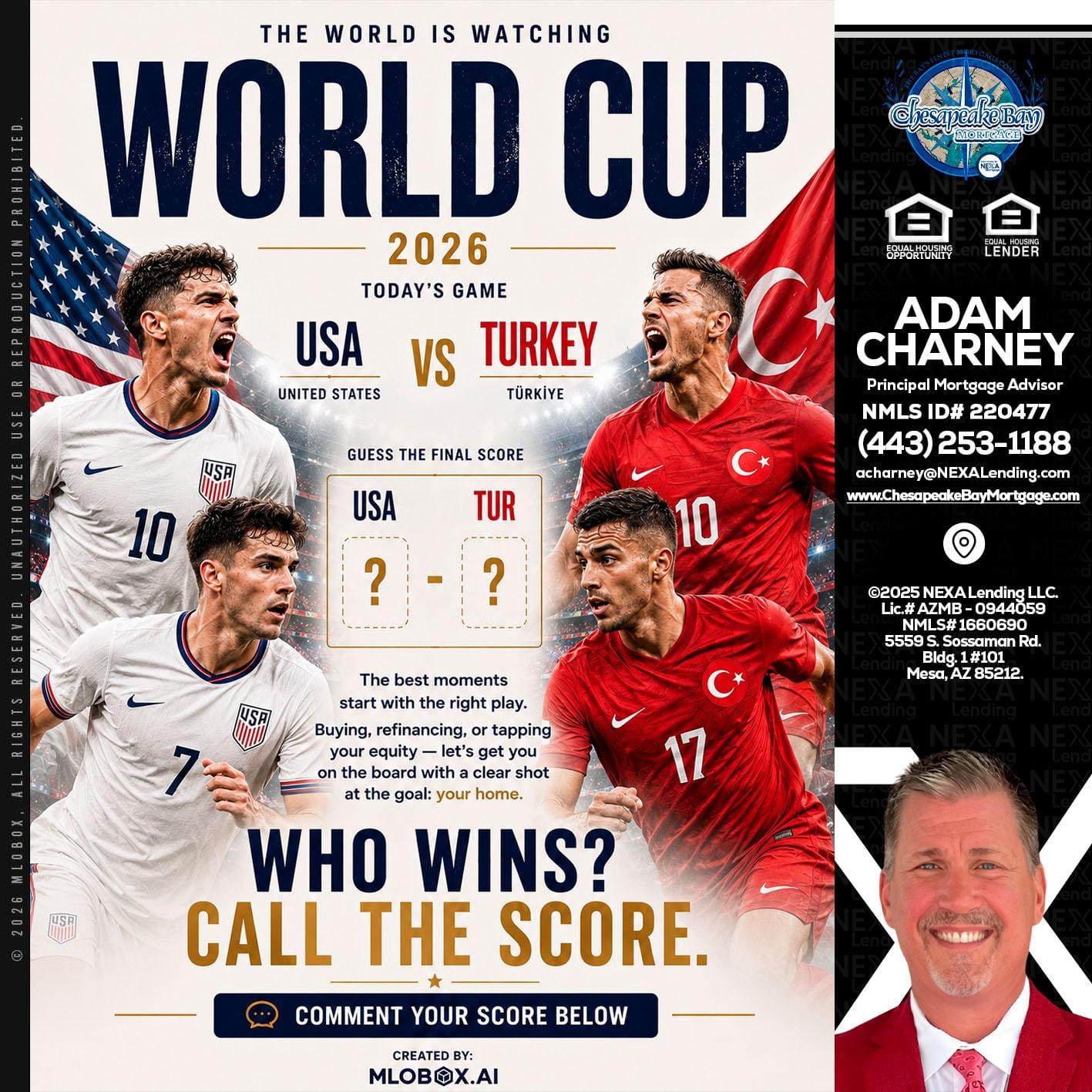 WHOS GONNA WIN? - Adam Charney -Principal Mortgage Advisor