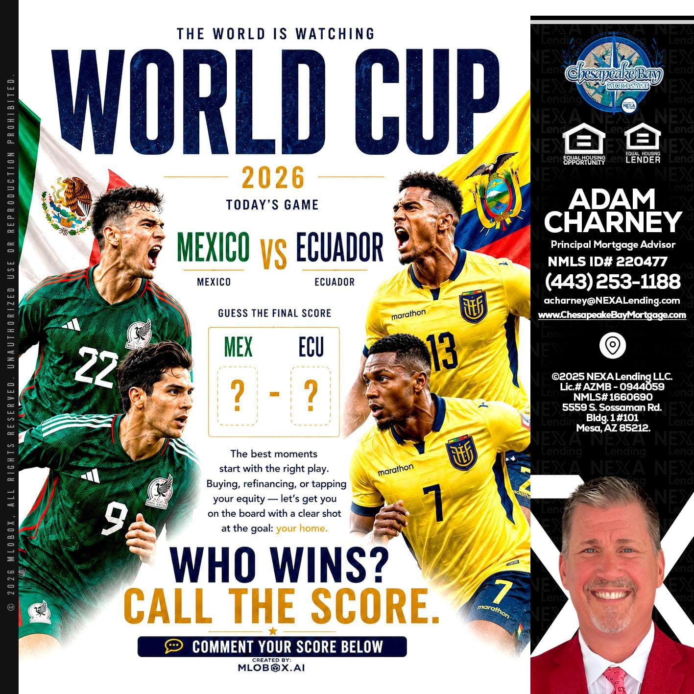 WORLD CUP 2026 - Adam Charney -Principal Mortgage Advisor
