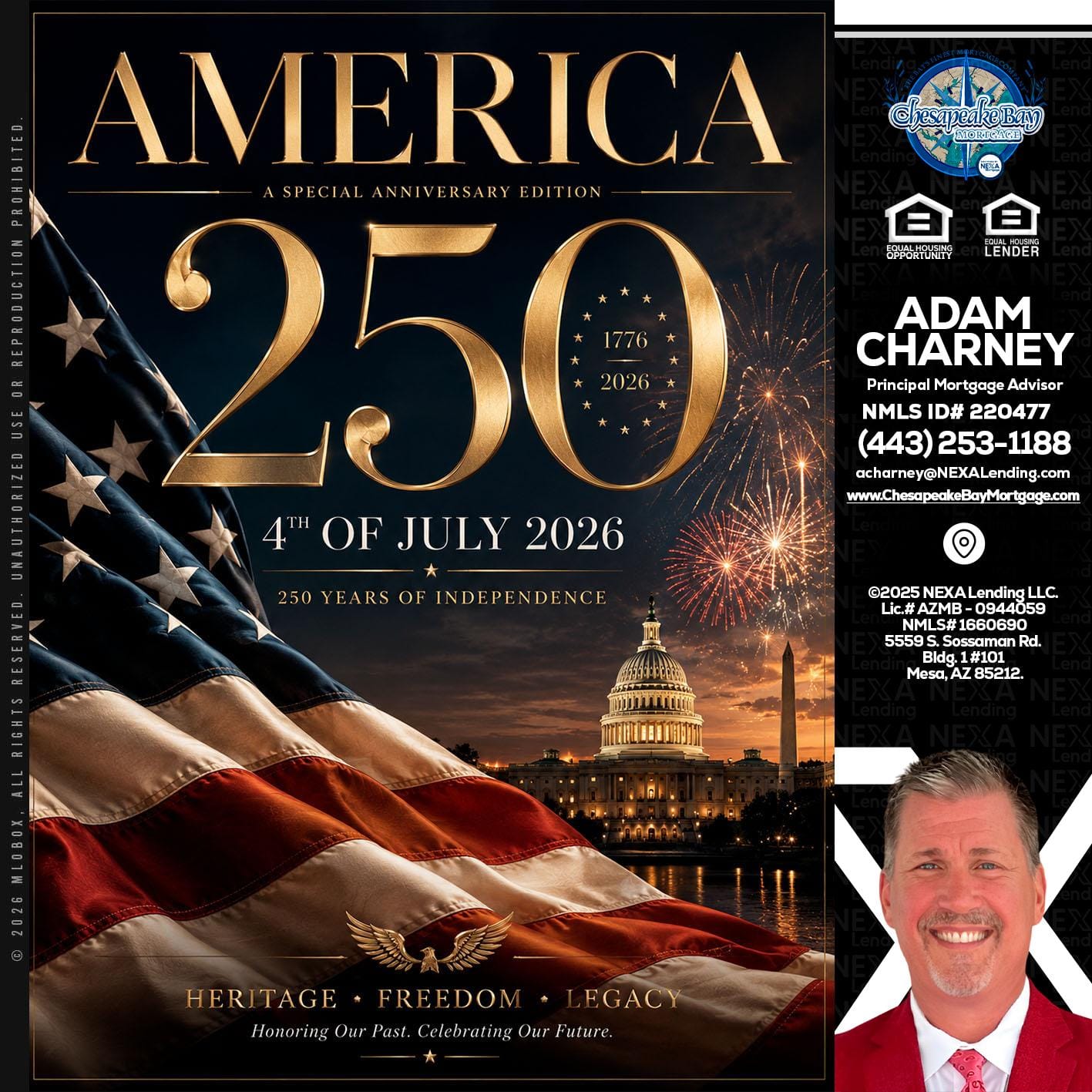 AMERICA 250 TH - Adam Charney -Principal Mortgage Advisor