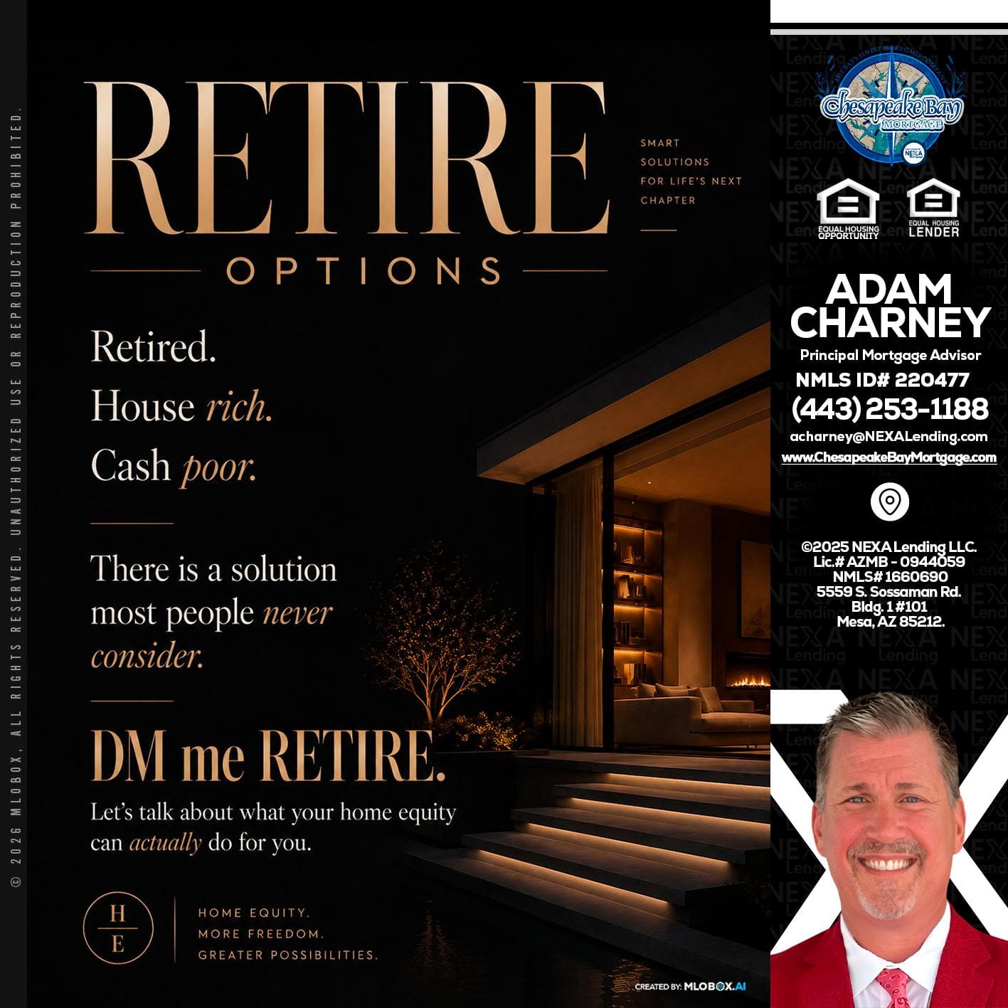 RETIRE LOANS - Adam Charney -Principal Mortgage Advisor