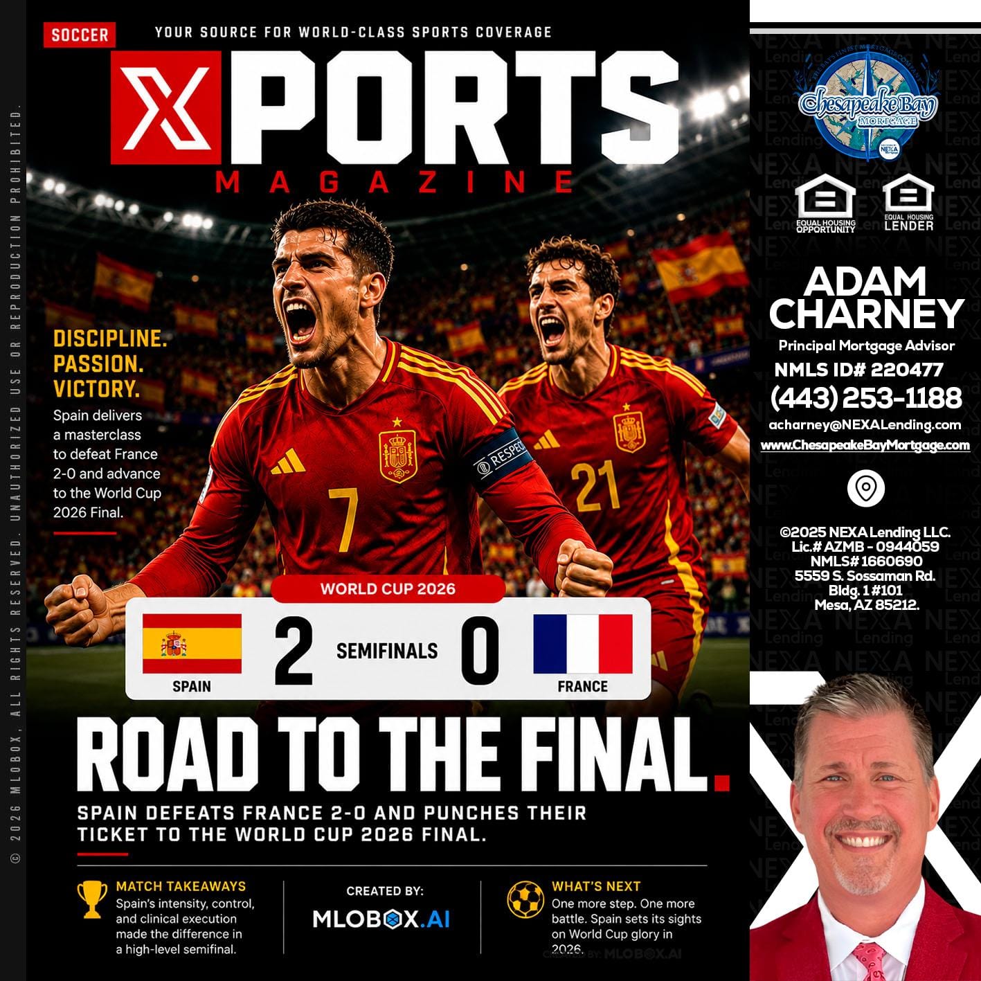 XPORTS WORLD CUP 2026 - Adam Charney -Principal Mortgage Advisor
