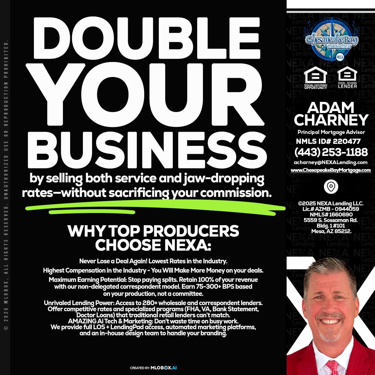 DOUBLE YOUR BUSINESS - Adam Charney -Principal Mortgage Advisor