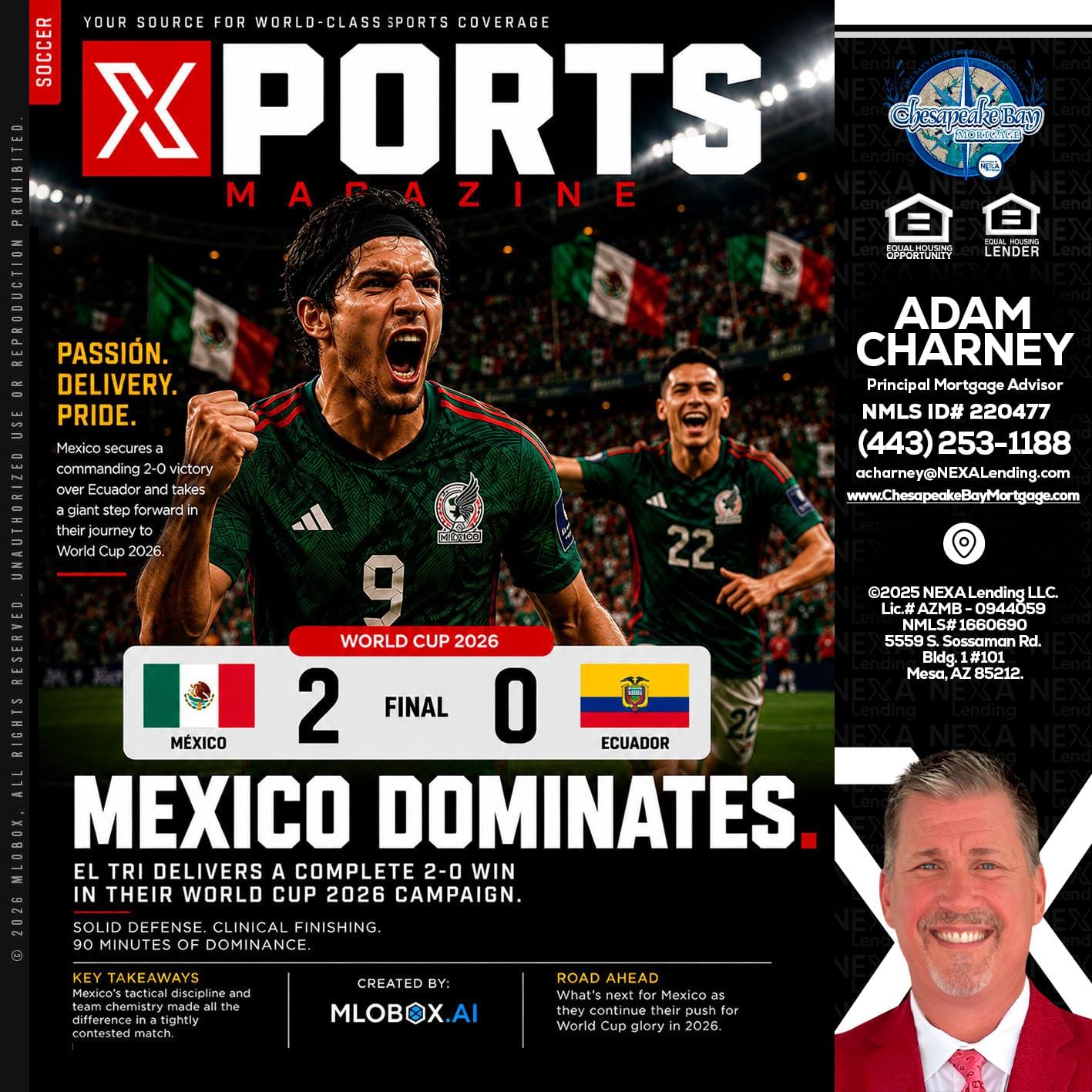 XPORTS MEX 2-0 ECUADOR - Adam Charney -Principal Mortgage Advisor