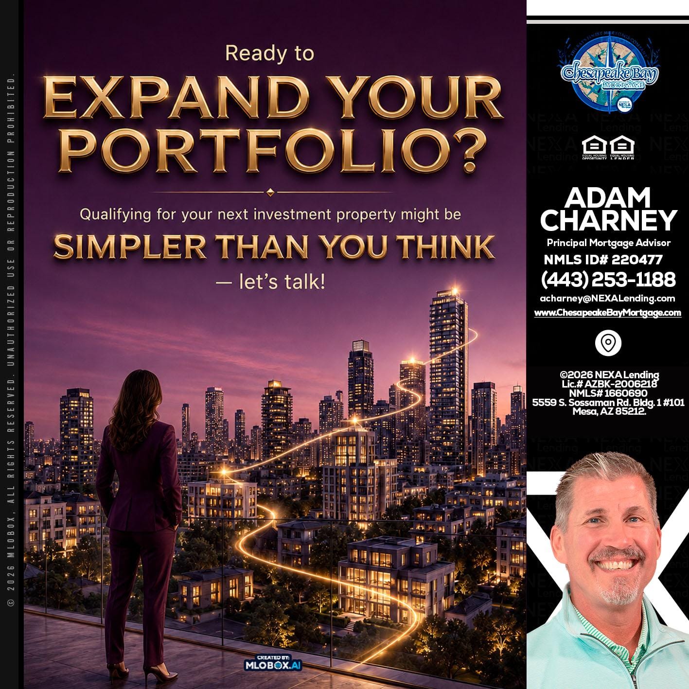 EXPAND YOUR PORTFOLIO - Adam Charney -Principal Mortgage Advisor