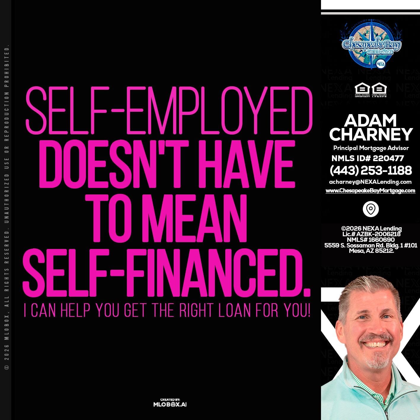 self employed - Adam Charney -Principal Mortgage Advisor