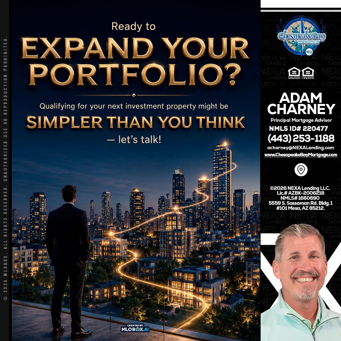 expand you portfolio - Adam Charney -Principal Mortgage Advisor