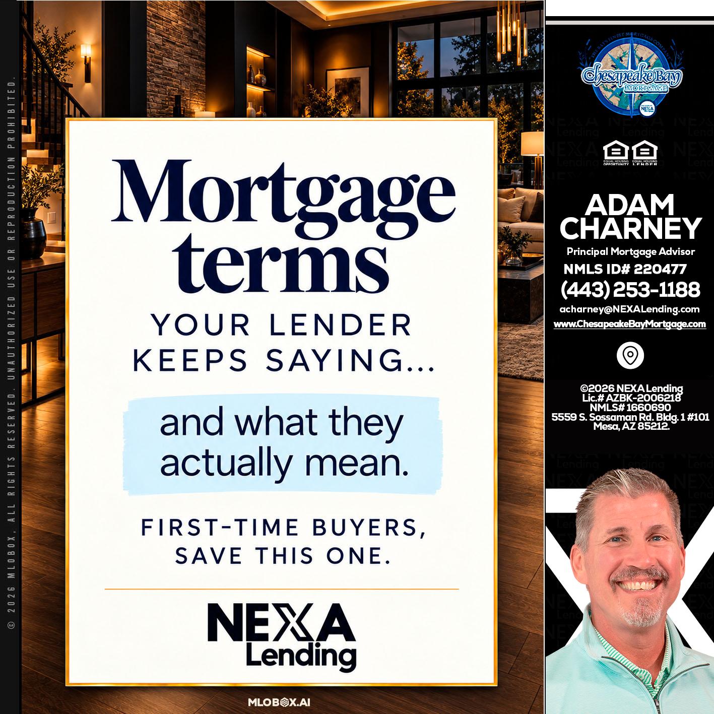 mortgage terms - Adam Charney -Principal Mortgage Advisor
