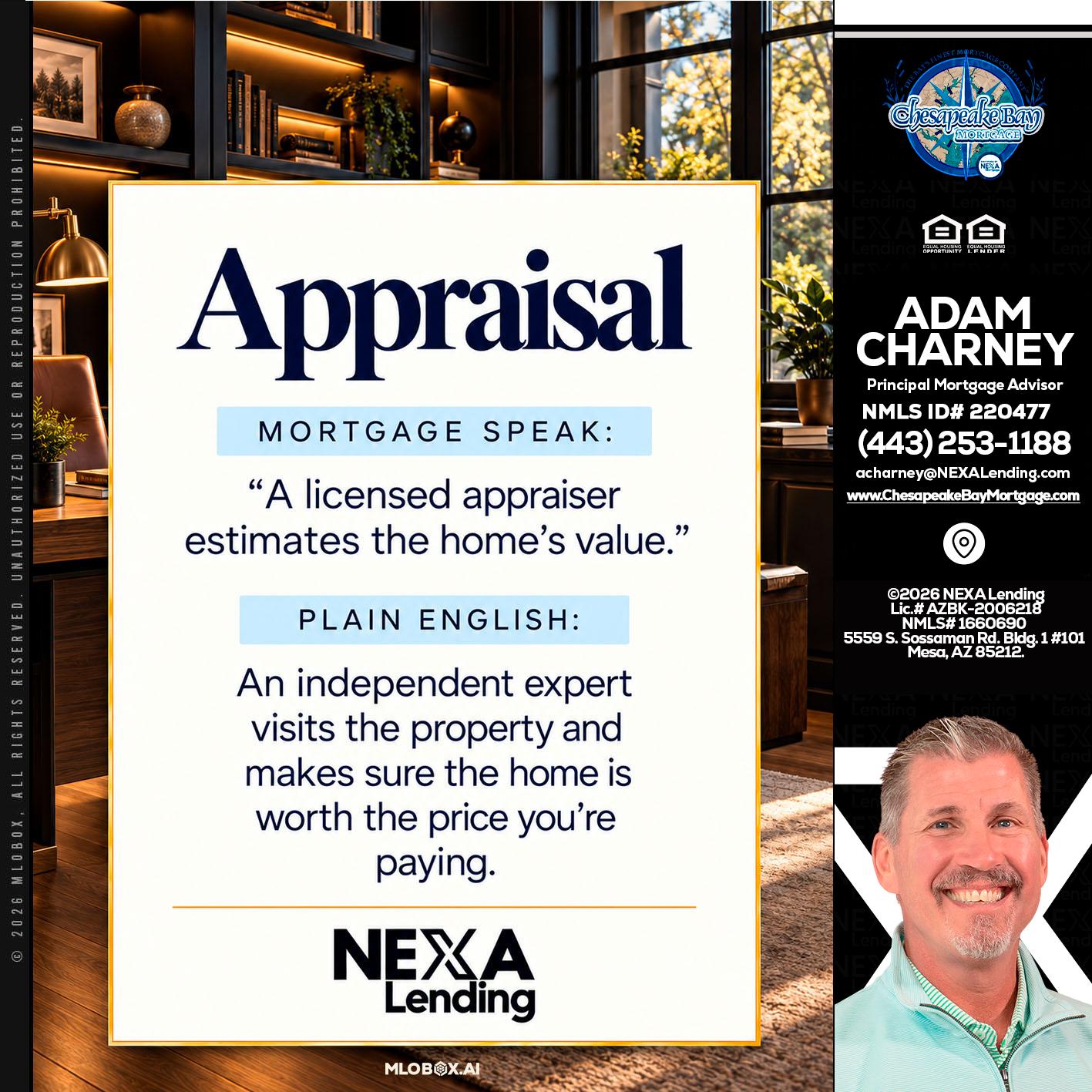 appraisal - Adam Charney -Principal Mortgage Advisor