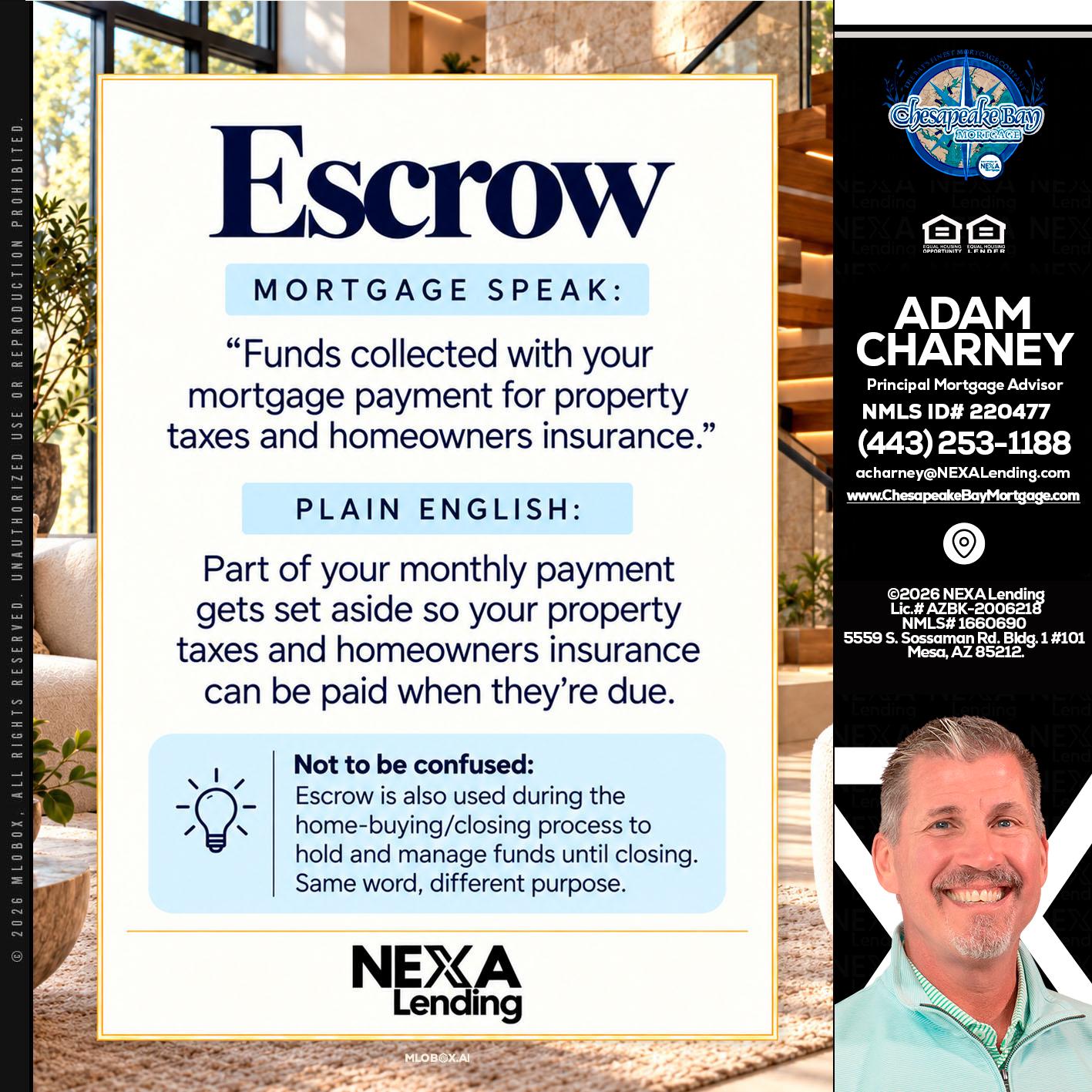 ESCROW - Adam Charney -Principal Mortgage Advisor